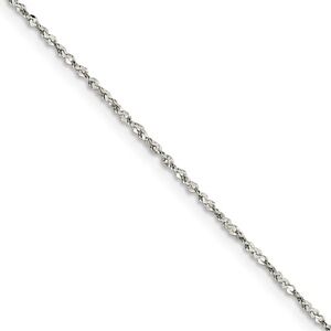 Sterling Silver Twisted Serpentine Chain Necklace (18”)